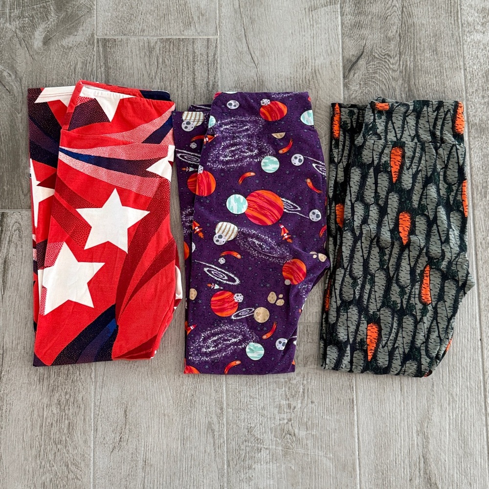 Lularoe leggings 3 pair all one size